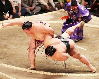朝乃山、貴景勝破り９勝　初場所１４日目 ２桁勝利に望み