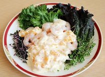 海老と野菜の和歌山産みかん入りマヨネーズソース