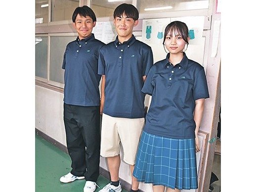 制服だって涼しく 富山南高、夏服にポロシャツ・ハーフパンツ導入