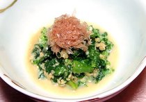 菜の花のごまからしじょうゆあえ