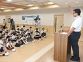 ２学期も頑張ろう　南砺つばき学舎、トップ切り始業式