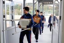 被災の門前高校、仮設校舎へ