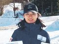 スキー上野（富山第一高）女子ＳＬ２位　北海道で大会
