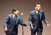 　「爆笑問題」の田中裕二（左）と太田光＝東京都内