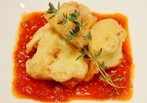 焦がしバターでソテーしたカリフラワーのフリット