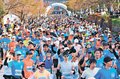 復興祈り１万４６１９人駆ける　富山マラソン、男子佐藤、女子清田制す