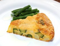ジャガ芋とズッキーニの　イタリアオムレツ