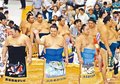 凱旋朝乃山　迫力の取組　大相撲魚津場所