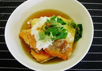 サケと豆腐の揚げ出し