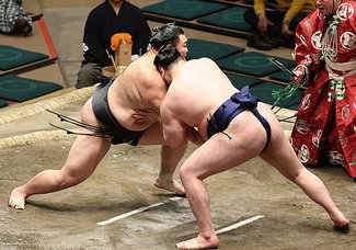 朝乃山、無傷の９連勝　大相撲初場所９日目