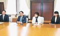 ＢＰＯ拠点開設を新田知事に報告　ＮＴＴデータ子会社