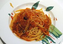 シロエビのトマトソーススパゲティ