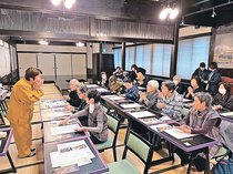 日石寺・不動明王の写仏で被災者に癒やし　上市ＬＣが輪島で体験会