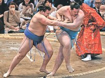 安青錦が先輩獅司破る、幕内初のウクライナ対決　大相撲春場所