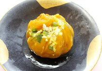 茶巾カボチャのあんかけ