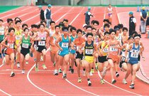 内島（入善西）と畠山（ＭＴ．ＳＵＰＯＬＡ）優勝　県中学駅伝友好レース