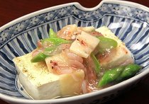 豆腐ステーキ　桜エビと野菜のあんかけ