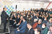 黒部市長選、上坂氏が事務所開き「変化に対応し前進」