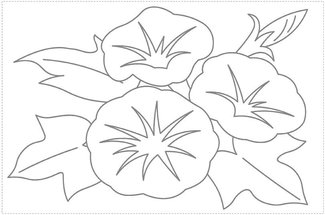 ＜新聞ちぎり絵に挑戦＞第１３回　アサガオ<br />家族みんなで挑戦