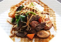 牛肉と山芋のニンニク焼き