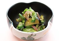 ナスとキュウリのゴマ風味あえ