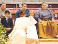 小結朝乃山が初の神事　「土俵祭り」出席　九州場所成功祈る