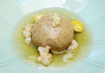 くりまんじゅうのエビあんかけ