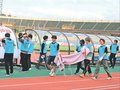 カターレの運営学ぼう　県立大生がホーム戦会場設営