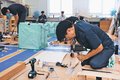 木材加工最優秀、淺田さん（高岡工芸３）　高校生ものづくりコンテスト県大会