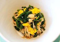 エノキタケのつくだ煮（春菊のあえ物）