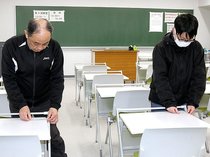 富山大・県立大が試験会場準備　２５日から２次試験前期日程