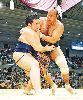 投げで崩され連敗　朝乃山５勝４敗