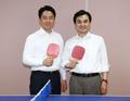 小泉防衛相、韓国国防相と卓球