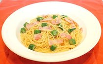 オクラとベーコンの和風スパゲティ