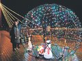 天門橋、光で彩る　富山・環水公園でクリスマスイルミネーション
