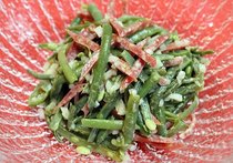 インゲンとサラミのサラダ