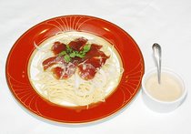 マグロの冷菜パスタ