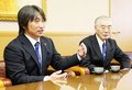 ホーム開幕戦「勝つ」　カターレ清原社長安間監督来社