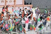 ６ヵ月、世界一つに　両陛下・首相出席で万博開会式