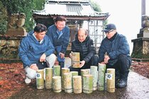 竹ランタンで参道彩る　高岡・東海老坂の物部神社で３１日夜ライトアップ