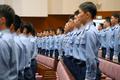警視庁警察学校で入校式