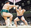 速攻、押し出し７勝　朝乃山勝ち越し目前、Ｖ争いも