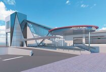 デザイン２案まとめる、泊駅自由通路で意見公募　朝日町議会閉会　　