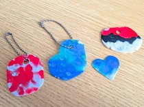 ペットボトルキャップでキーホルダー作り