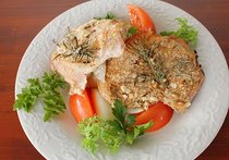 鶏もも肉の香草マスタード焼き