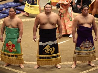 朝乃山、富山後援会の化粧まわしで土俵入り「応援してくれた地元のものを」