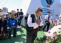北方領土元島民、洋上で先祖慰霊