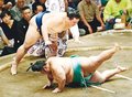 朝乃山、張り手に耐え４勝目　大相撲夏場所