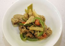 長芋と豚肉のいため物