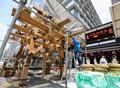 京都・祇園祭巡行控え「鉾建て」